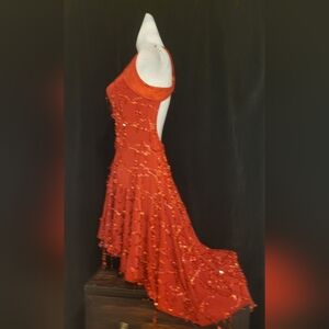 Weissmann S-M Size Sequin Dress Red